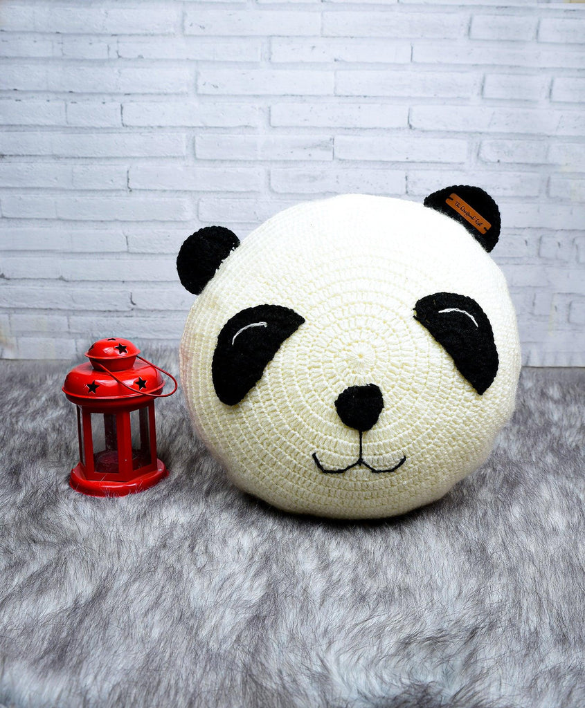 Panda Handmade Cushion- White & Black