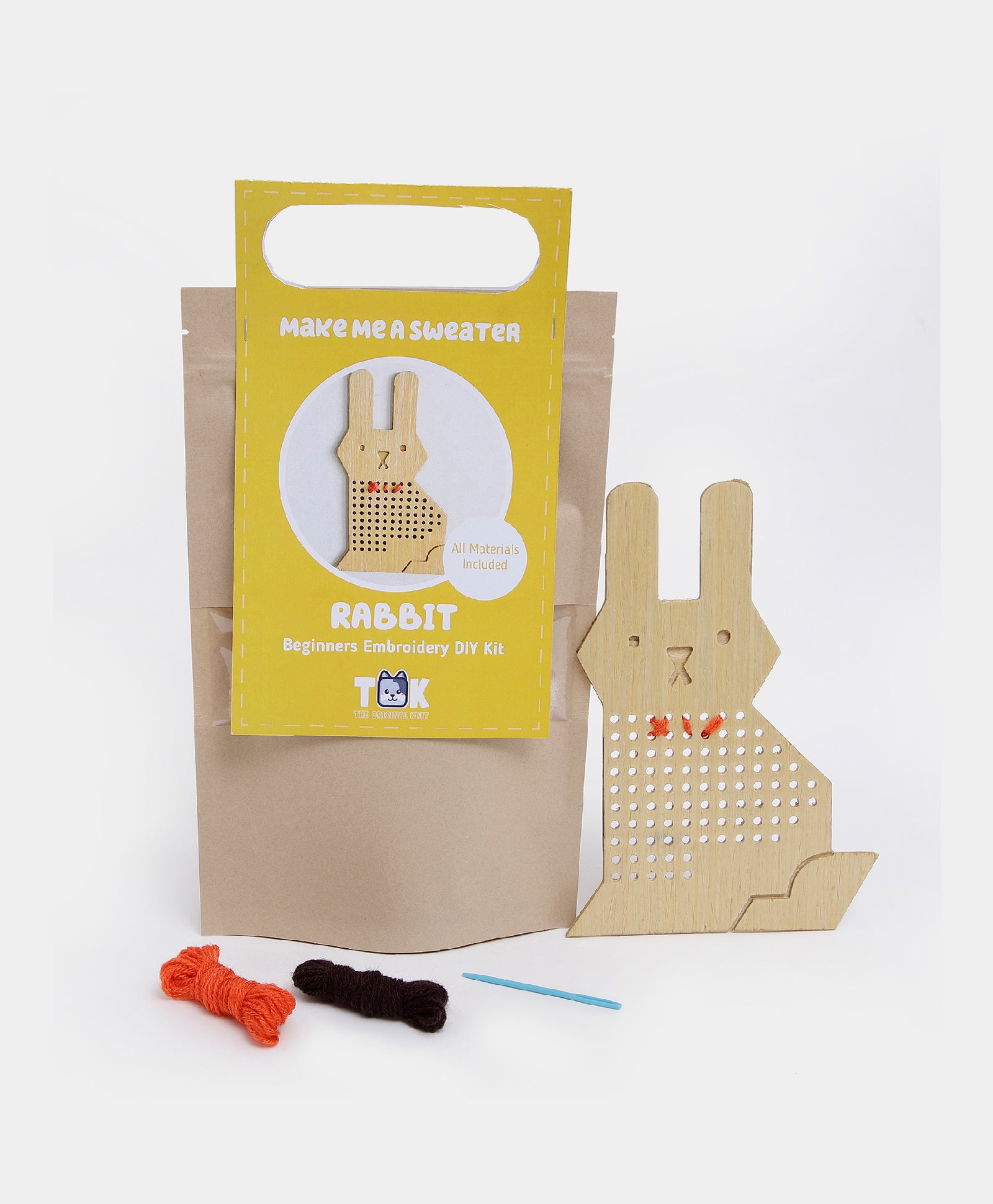 DIY Embroidery Kit for Beginners- Rabbit – The Original Knit