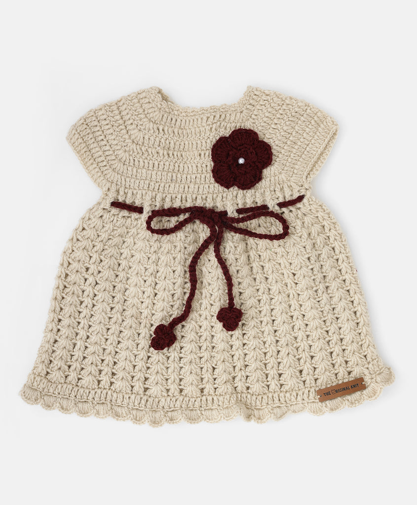 Handmade Fit & Flare Dress- Beige