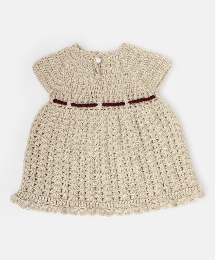 Handmade Fit & Flare Dress- Beige