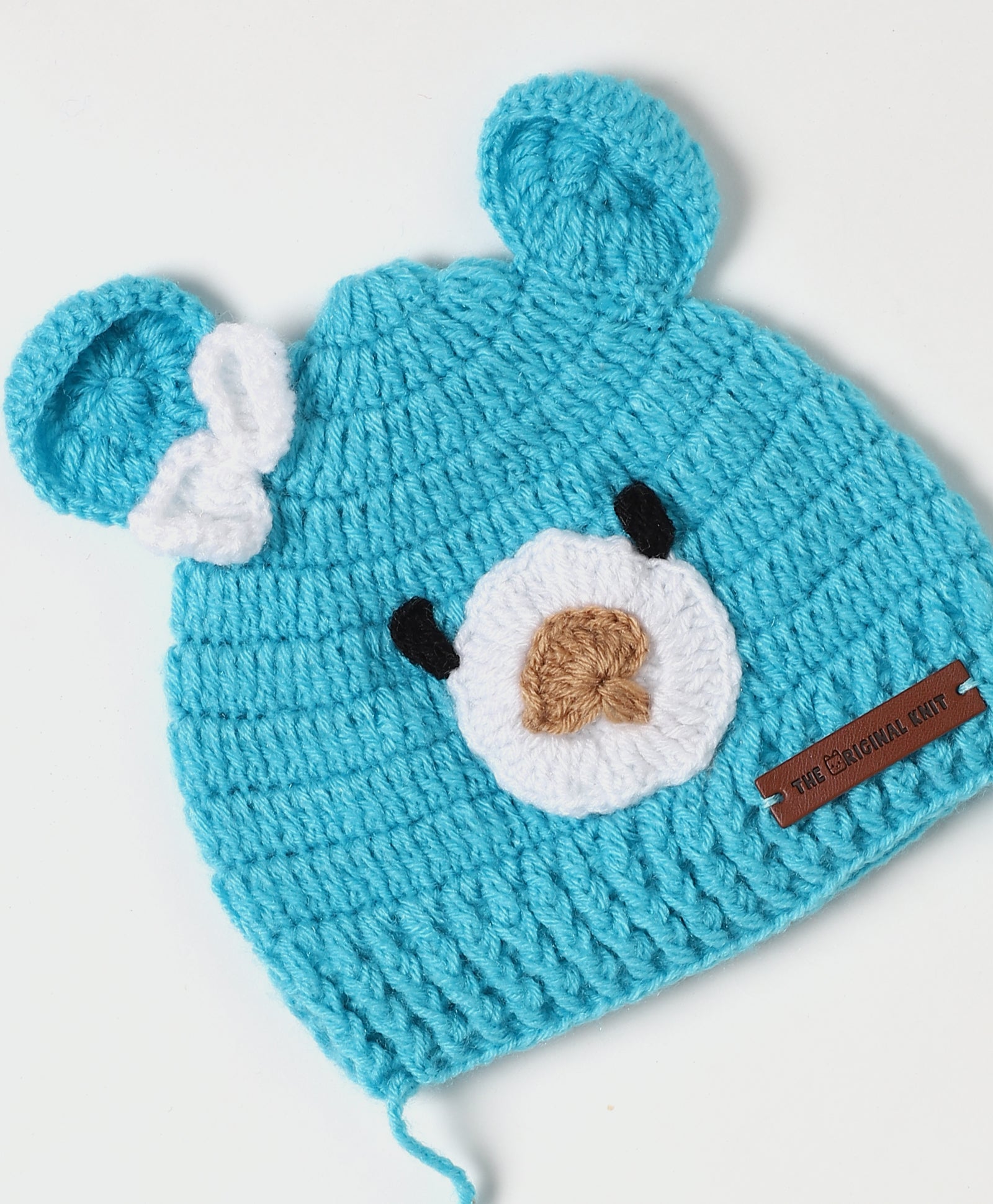 Crochet Hats Crochet Beanie Braided Crochet Teddy Cap- Blue