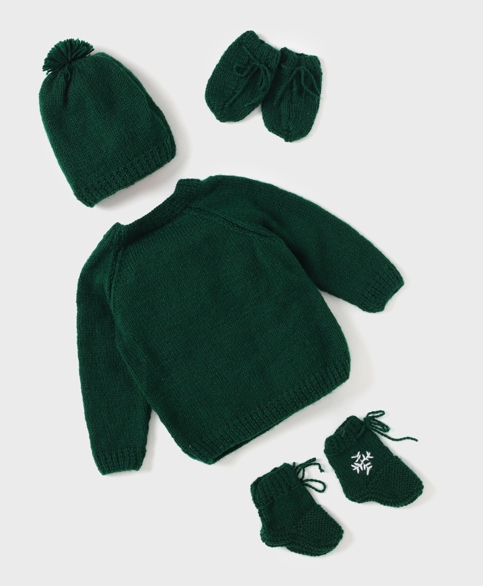 Handmade Santa Embellished Sweater Set- Green – The Original