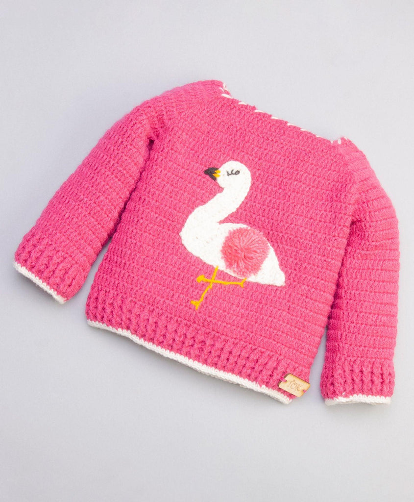 Handmade Flamingo Sweater- Pink - The Original Knit