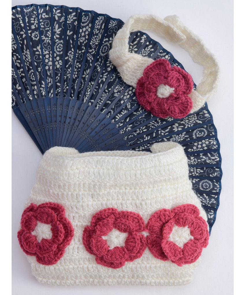 Headband & Diaper Cover- White & Pink - The Original Knit