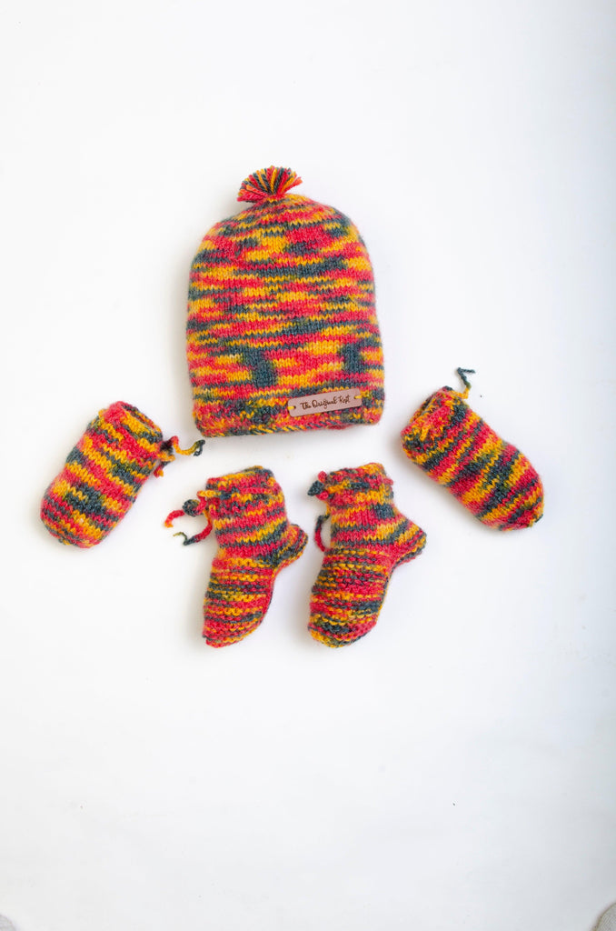 Knitted Cap Socks & Mittens- Multicolour - The Original Knit