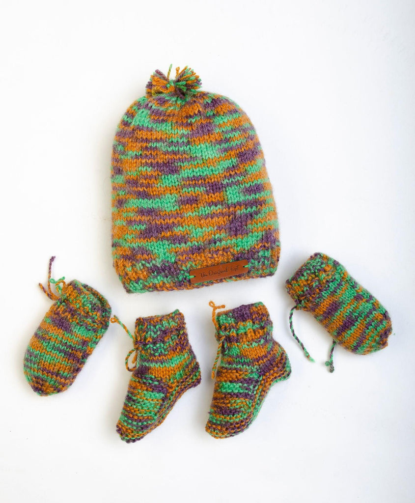 Knitted Cap, Mittens & Socks- Multicolour - The Original Knit