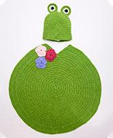 Frog Cap & Mat Handmade Crochet Photography Prop- Green
