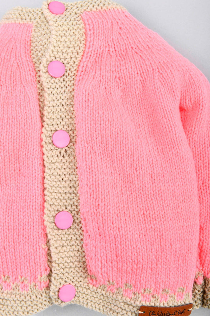 Handmade Sweater Set- Light Pink & Beige - The Original Knit