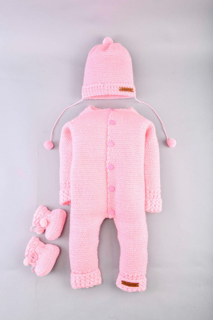 Romper/ Bodysuit Set- Baby Pink - The Original Knit