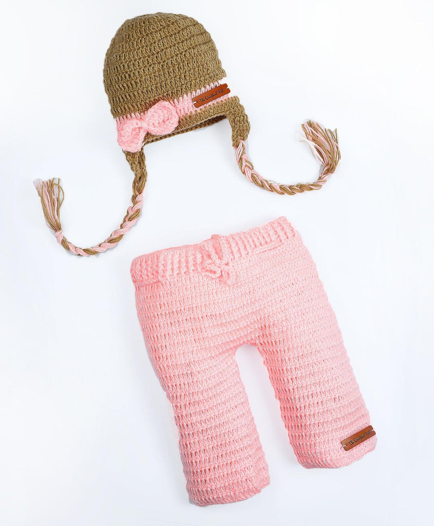 Dungaree & Cap Photography Set- Pink - The Original Knit