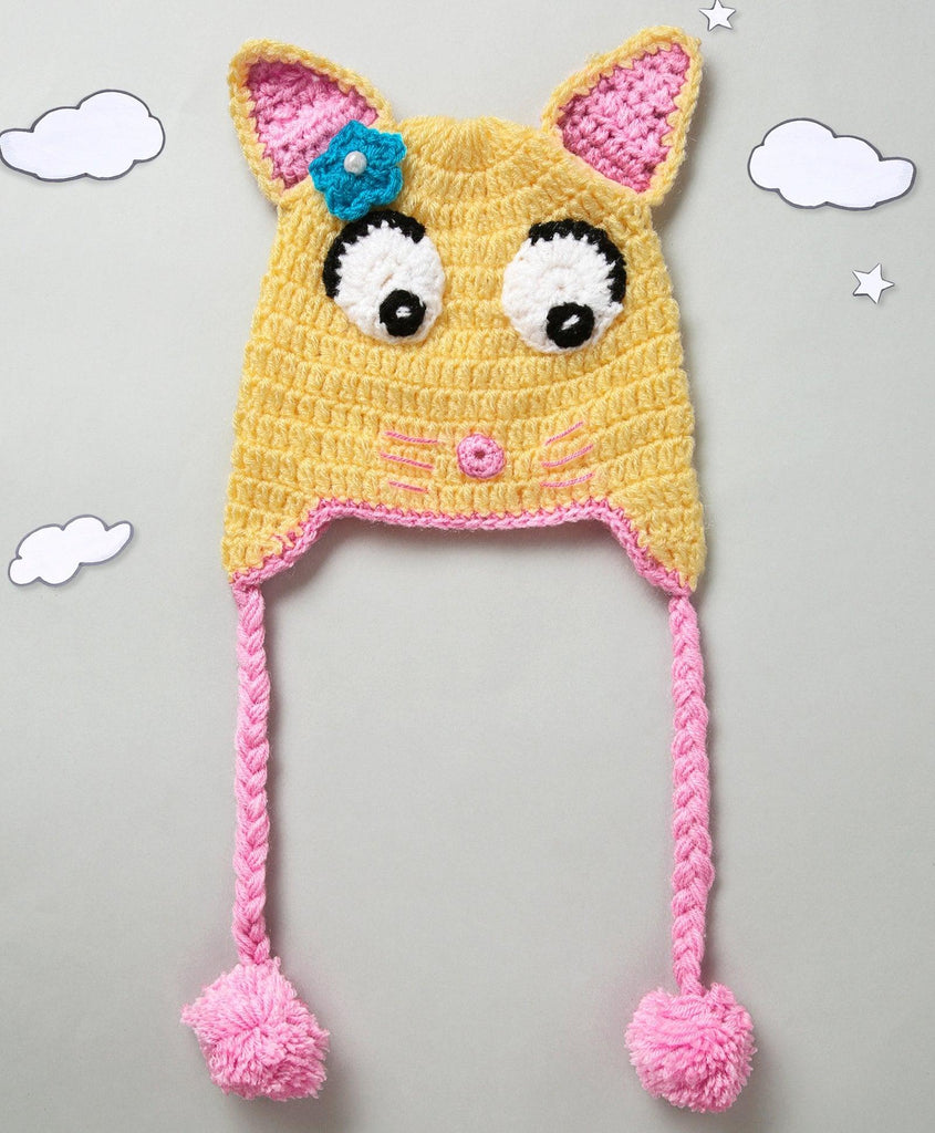 Crochet Animal Cap- Lemon Yellow