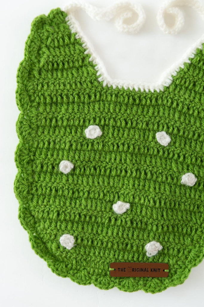 Snow Flake Bib- Green - The Original Knit