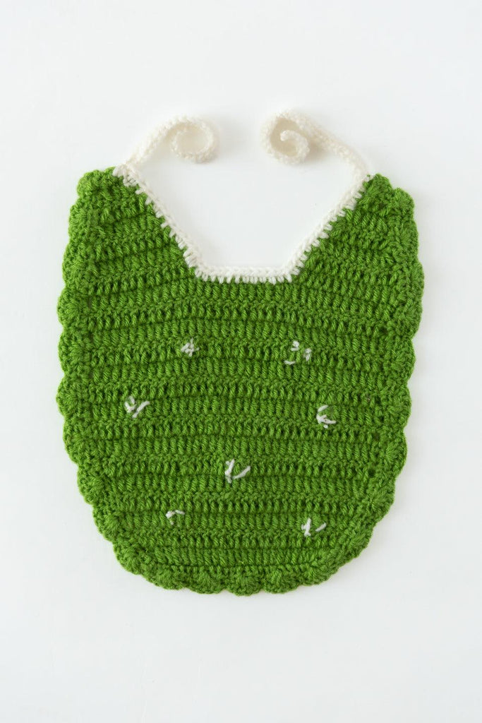 Snow Flake Bib- Green - The Original Knit