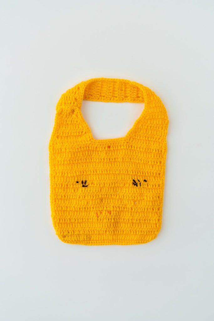 Handmade Duck Bib- Yellow - The Original Knit