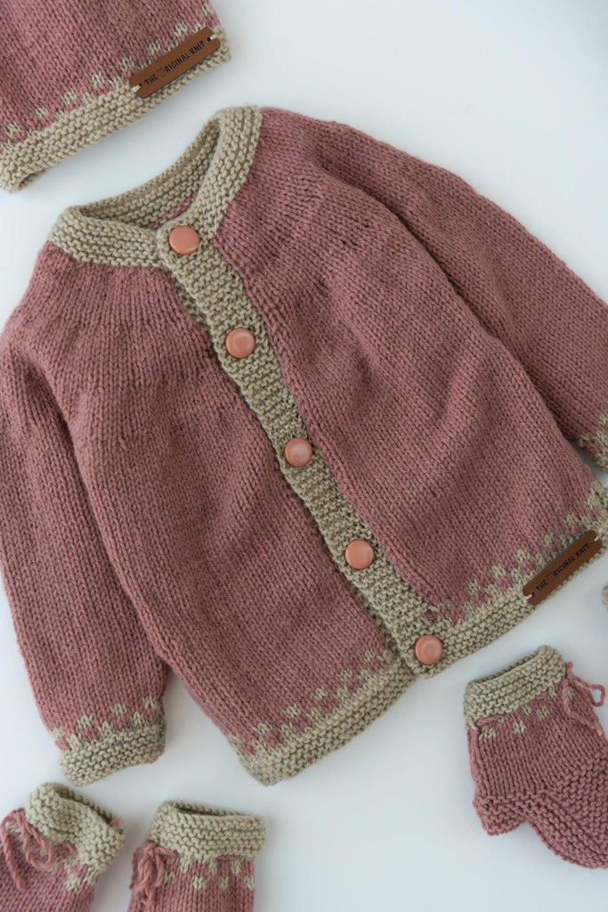 Handmade Sweater Set- Brown & Beige - The Original Knit