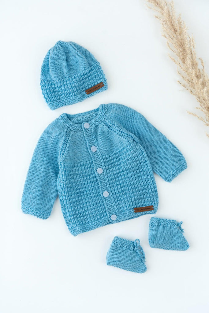 Handmade Sweater Set- Ice Blue - The Original Knit