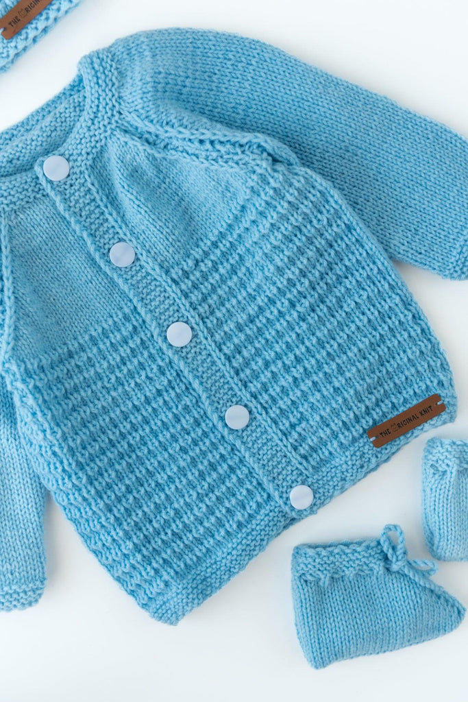 Handmade Sweater Set- Ice Blue - The Original Knit