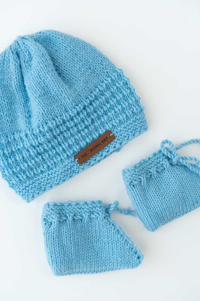 Handmade Sweater Set- Ice Blue - The Original Knit