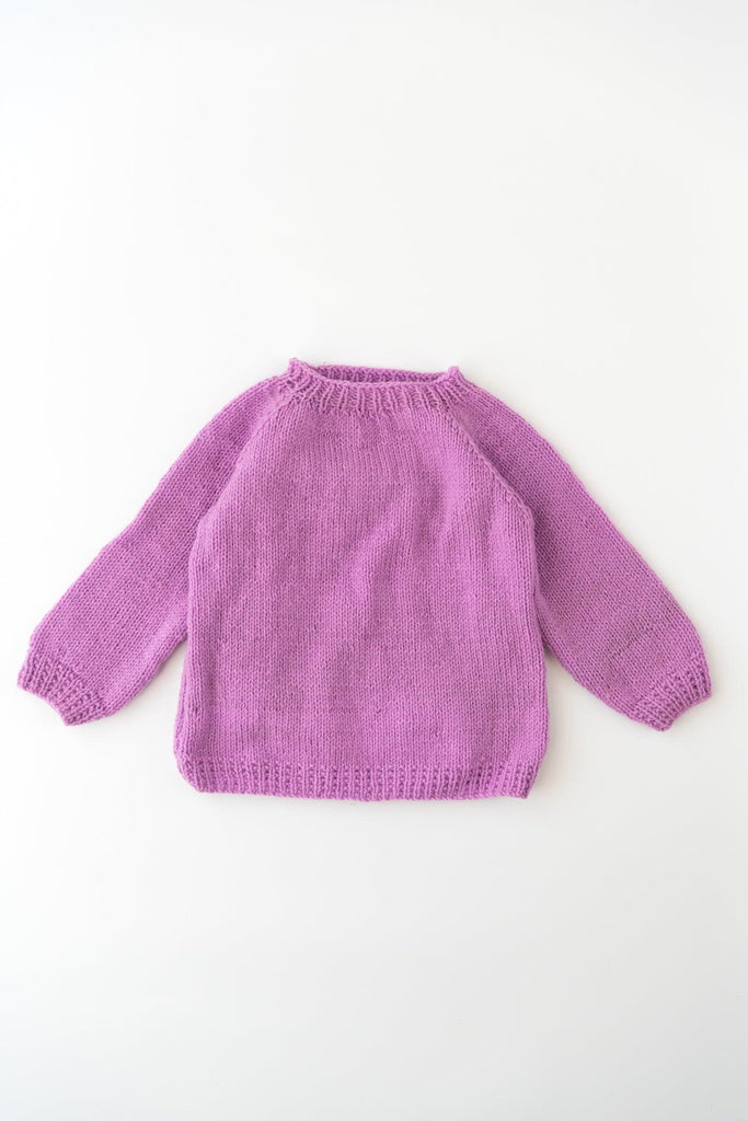 Unisex Kids Elephant Patch Handmade Sweater Set- Mauve - The Original Knit
