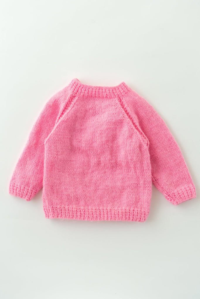 Elephant Patch Handmade Sweater Set- Pink - The Original Knit