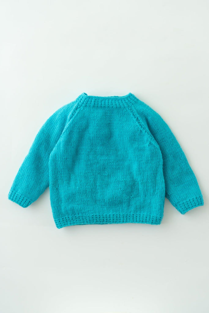 Elephant Patch Handmade Sweater Set- Sky Blue - The Original Knit