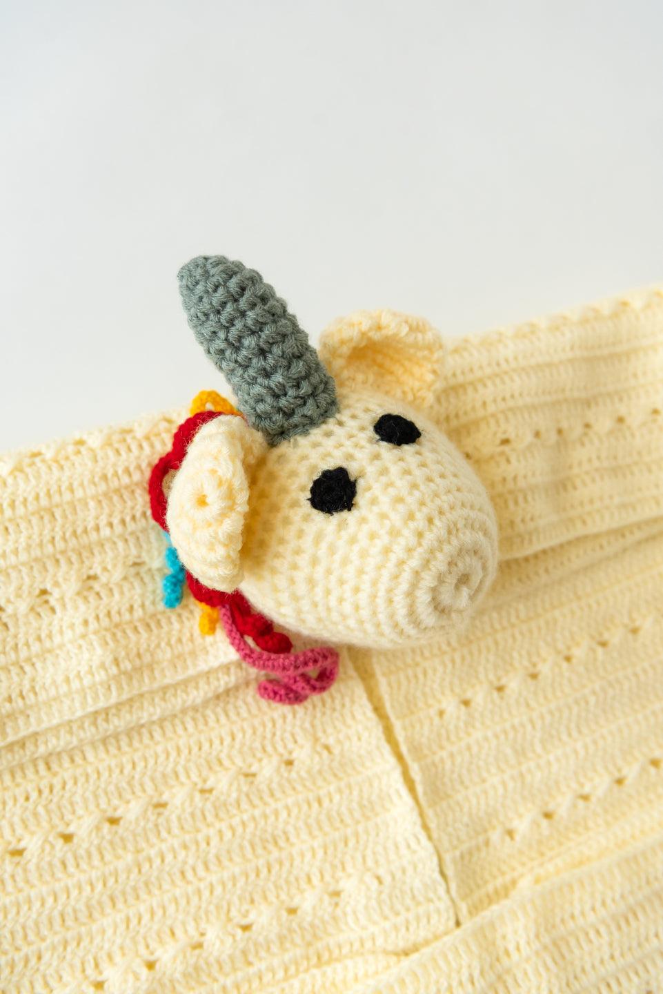 Crochet Baby Lovey Blanket Crochet Unicorn Lovey Unicorn Pony
