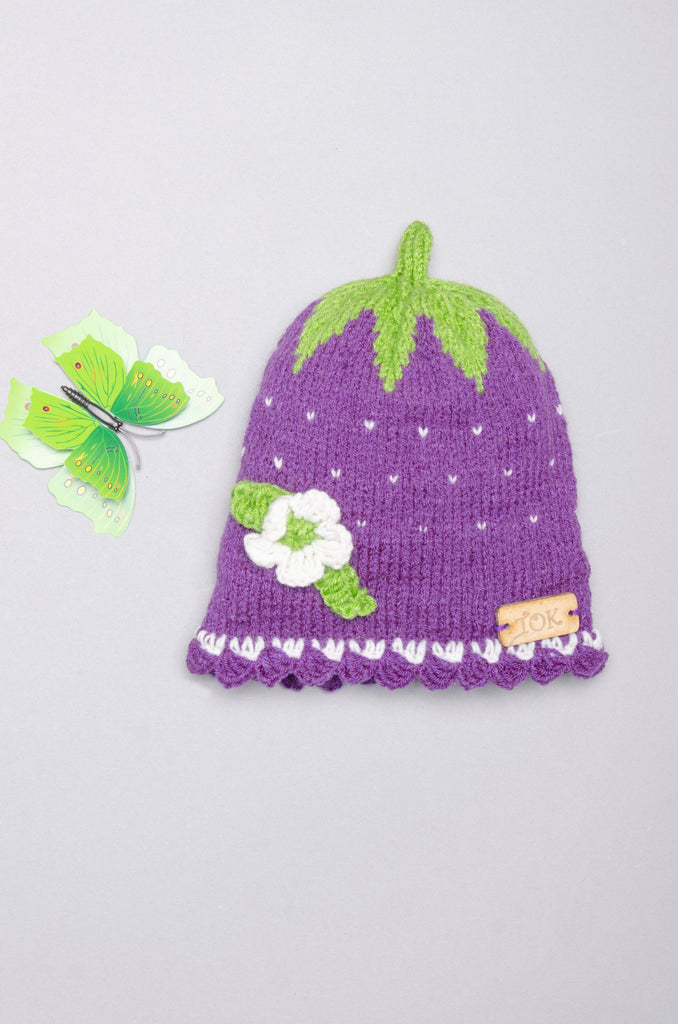 Tiny Flower Cap- Purple - The Original Knit