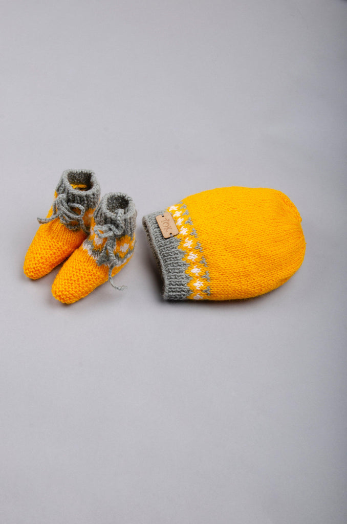 Handmade Cap & Socks-Yellow - The Original Knit