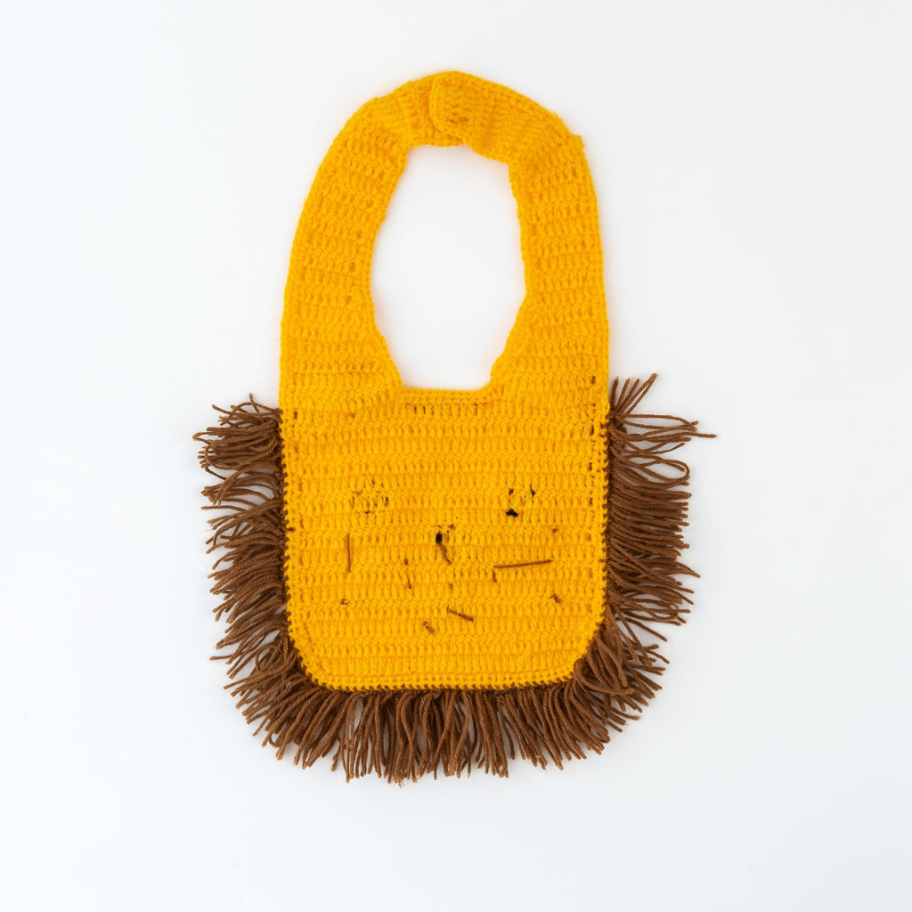 Tiger Handmade Bib- Yellow - The Original Knit