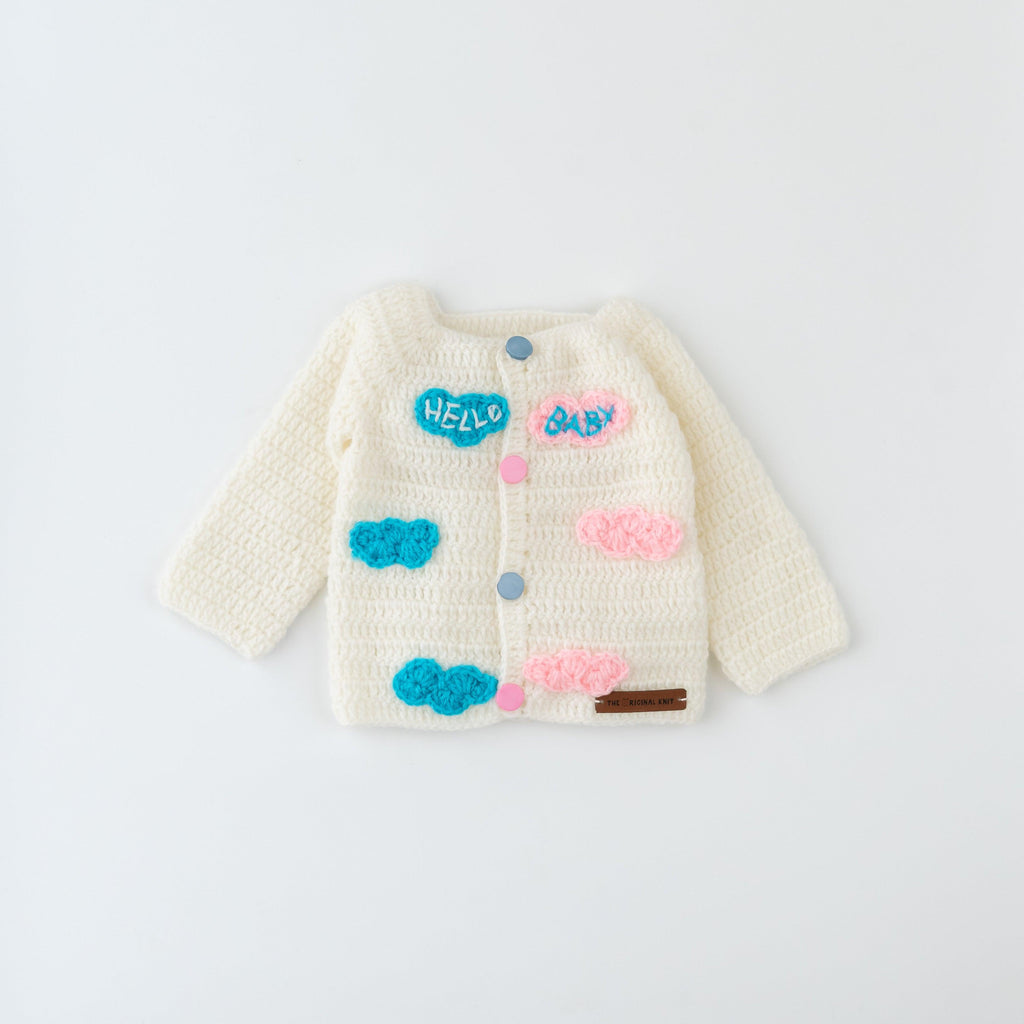Curated Pink & Blue Cloud Baby Gift Box (Set of 6) - The Original Knit