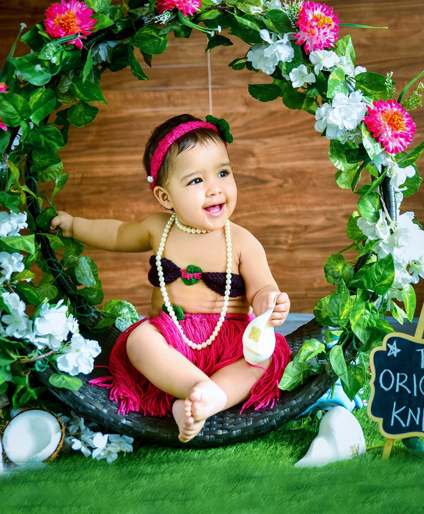 Hawaiian Dress Photography Prop- Magenta