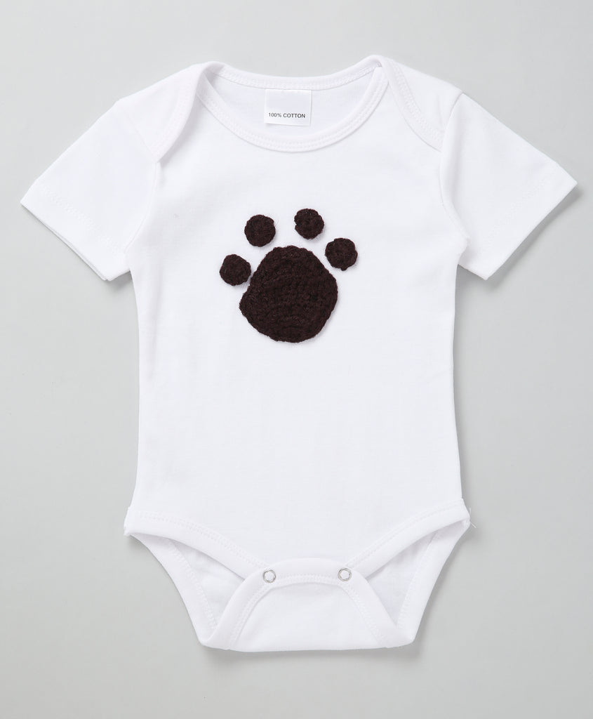 Handmade Dog Romper- Yellow & White