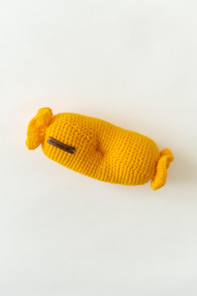 The Tangy Candy Cushion- Yellow - The Original Knit