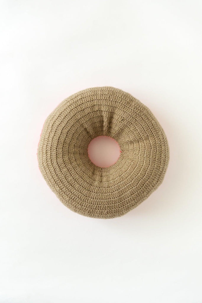 The Minty Pistachio Donut Cushion- Turquoise - The Original Knit