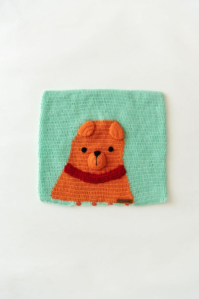 Teddy Cushion Cover- Turquoise - The Original Knit