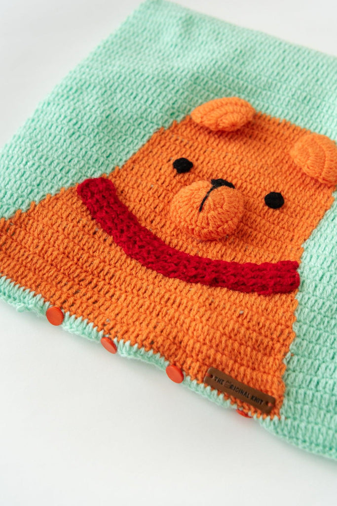 Teddy Cushion Cover- Turquoise - The Original Knit