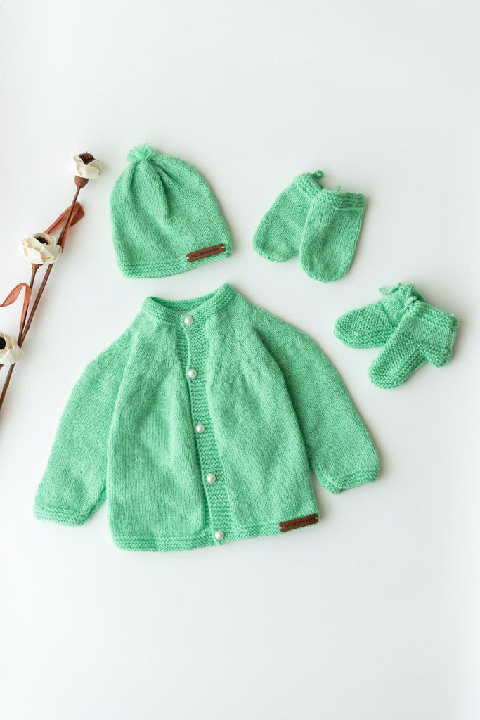 Handmade Sweater Set- Light Green - The Original Knit