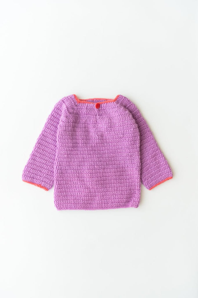Handmade Rabbit Embellished Sweater Set- Mauve - The Original Knit