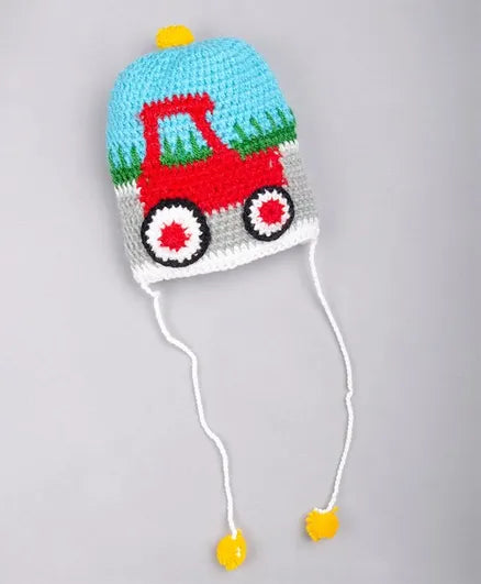 Braided Car Cap- Blue