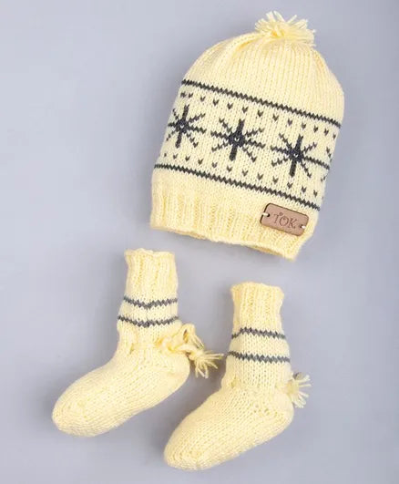 Handmade Knitted Cap & Socks- Lemon Yellow - The Original Knit
