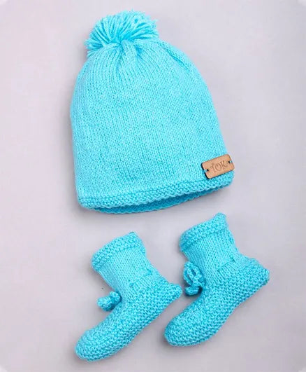 Solid Cap & Socks- Blue - The Original Knit