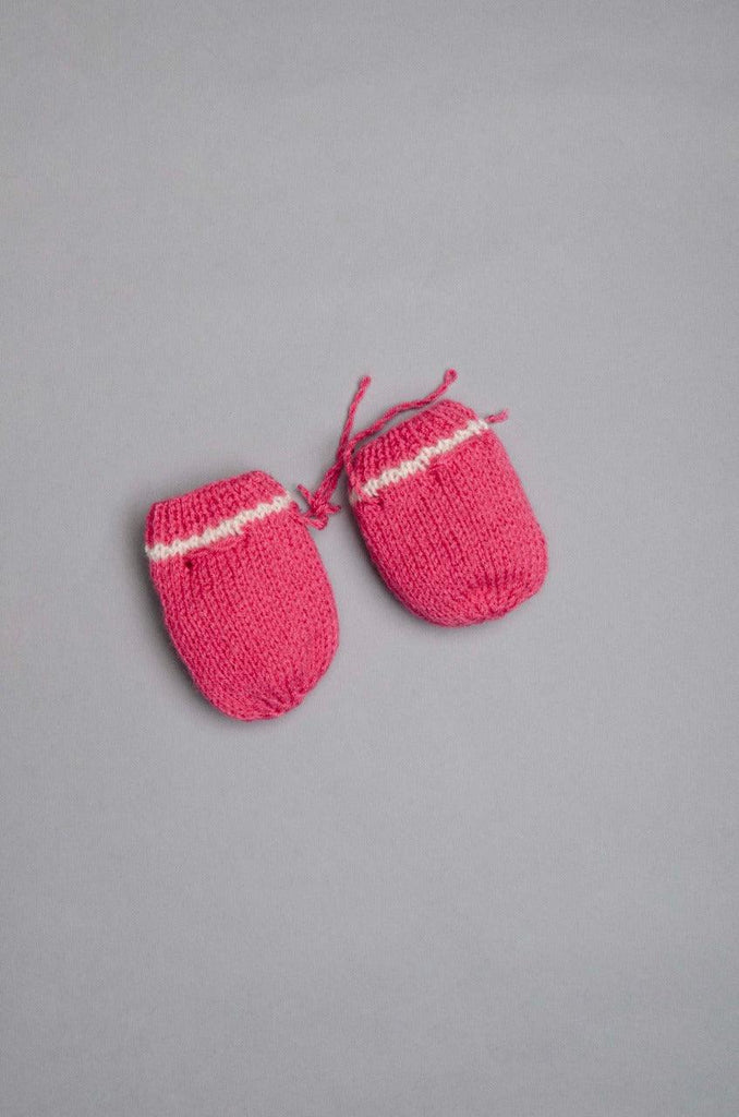 Girl Handmade Mittens- Pink - The Original Knit