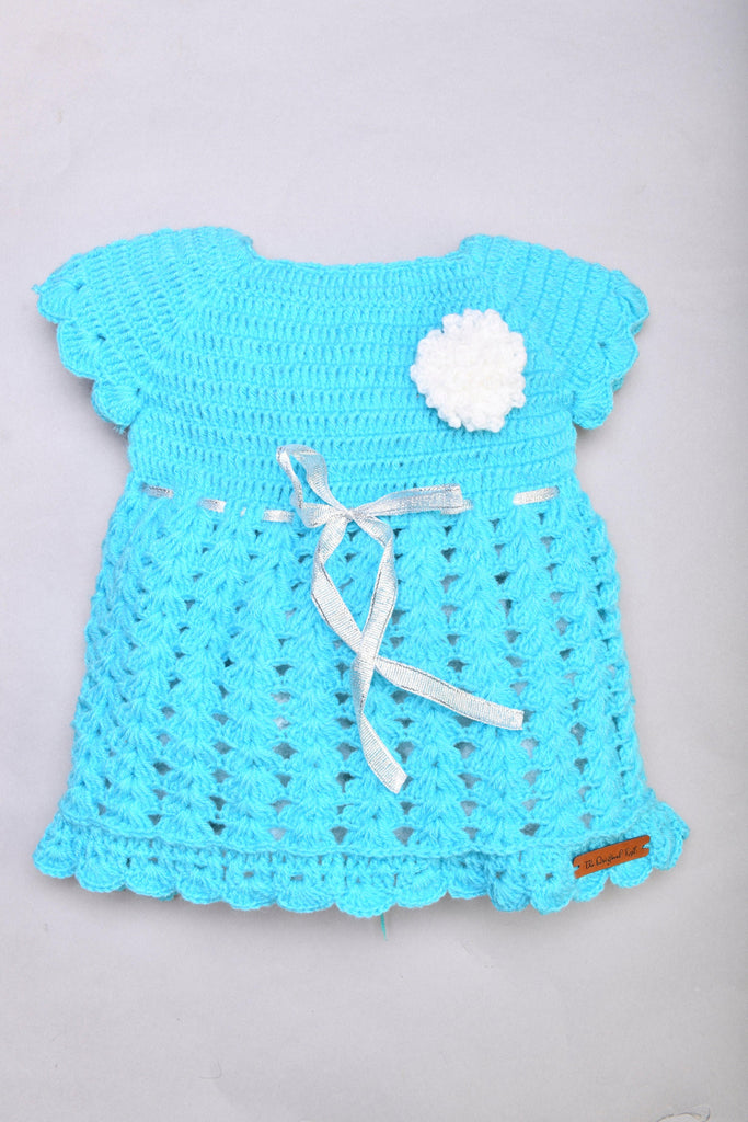 Handmade Fit & Flare Dress- Blue - The Original Knit