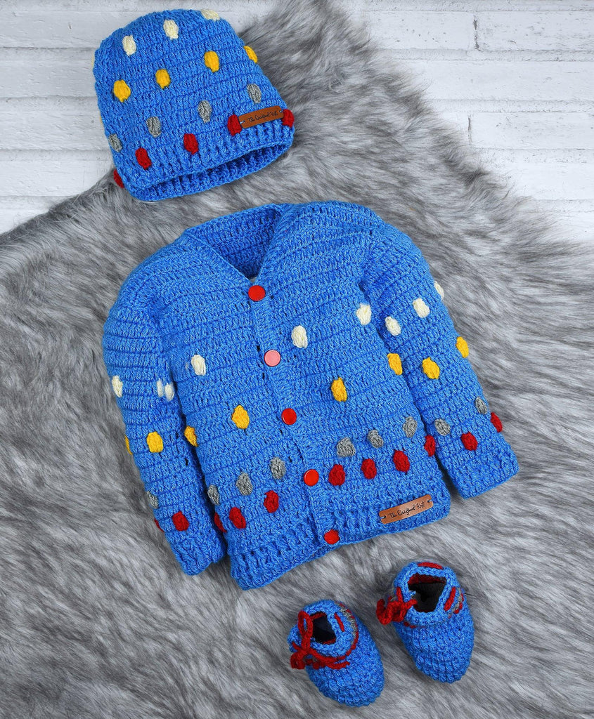Handmade Sweater Set- Blue