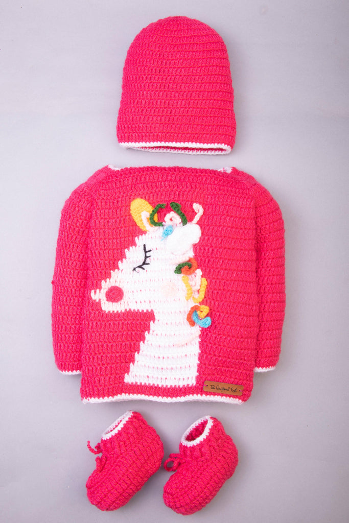 Unicorn Sweater Set- Pink - The Original Knit