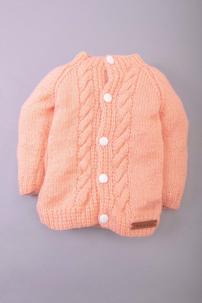 Handmade Cable Design- Peach - The Original Knit