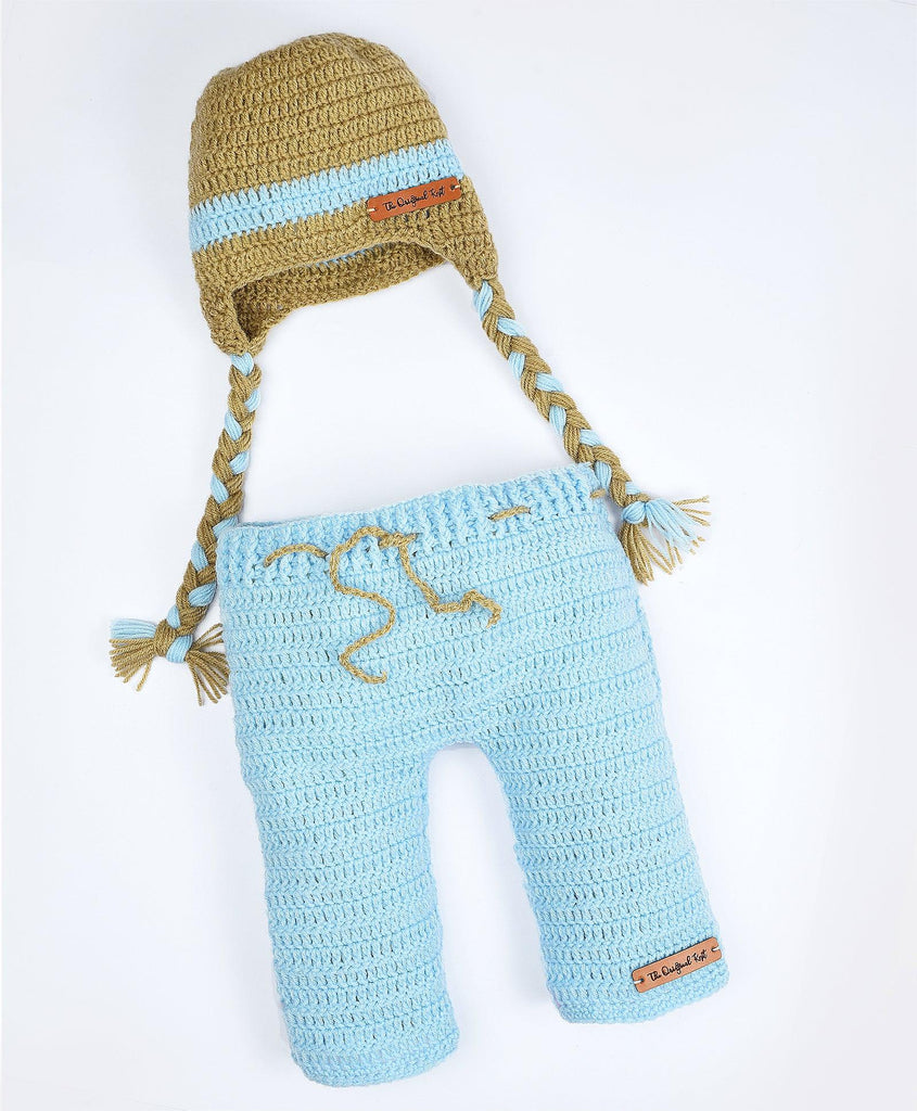 Pyjama & Cap Photography Prop Set - Blue