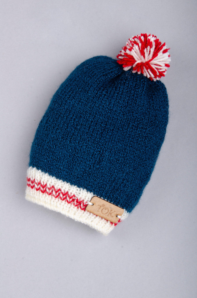 Handmade Knitted Cap- Navy Blue - The Original Knit