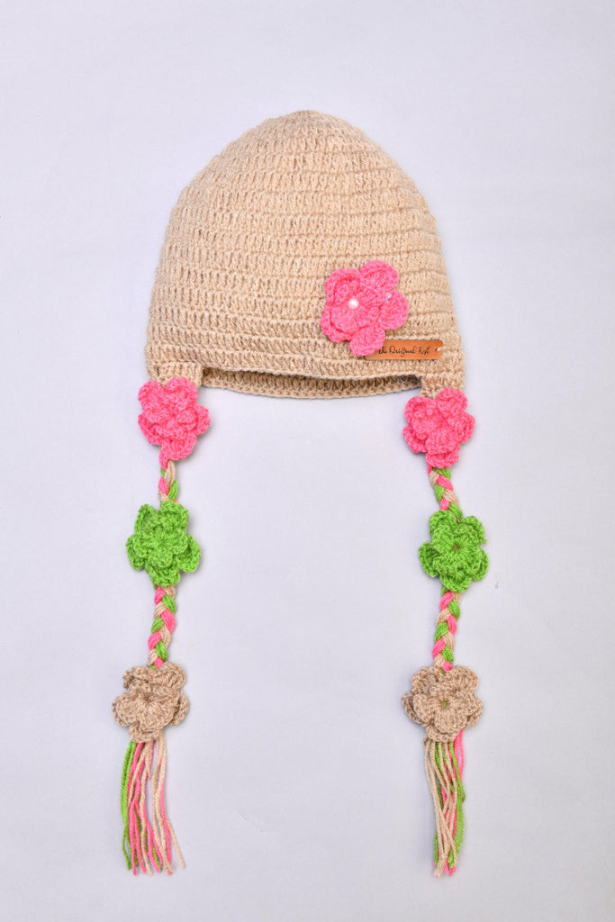 Handmade Braided Cap- Beige - The Original Knit