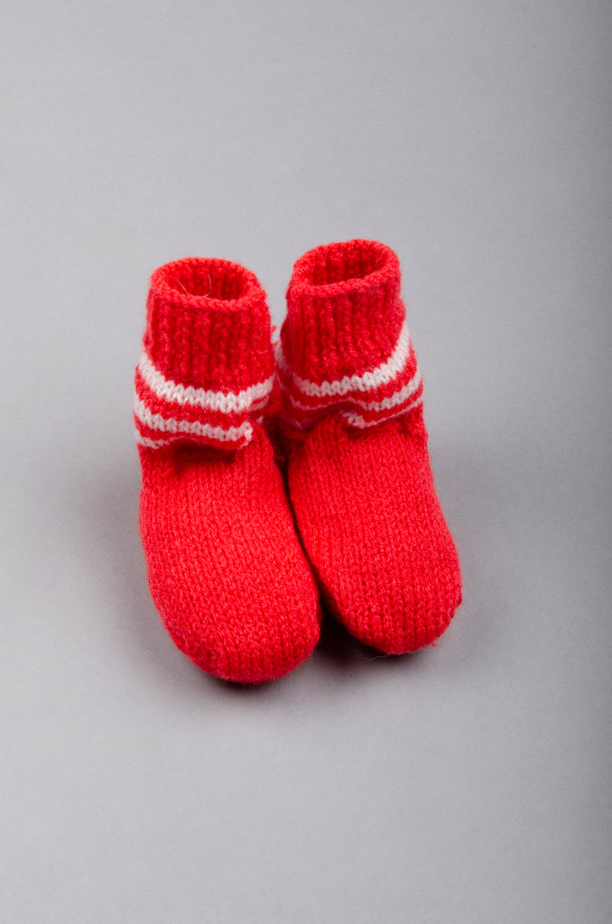 Handmade Cap & Socks- Red & White